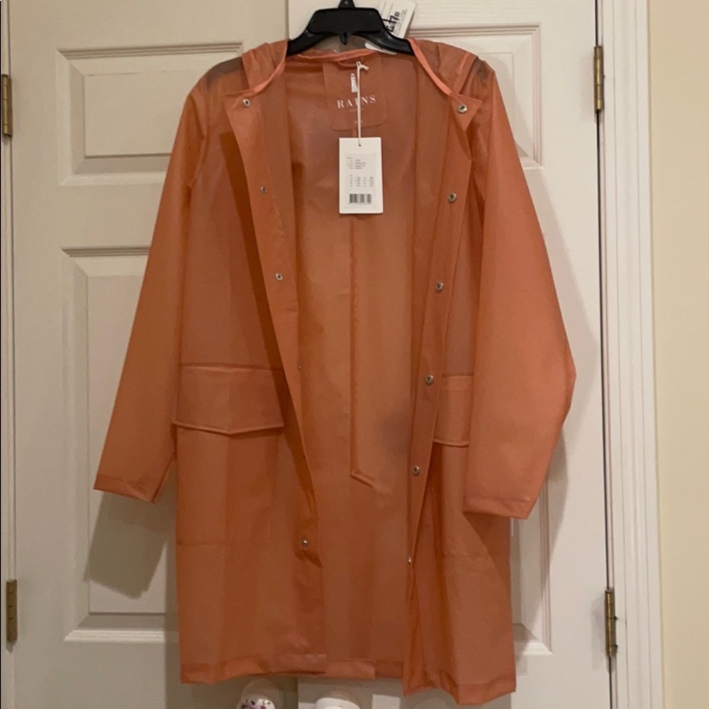 Pink Transparent Raincoat
